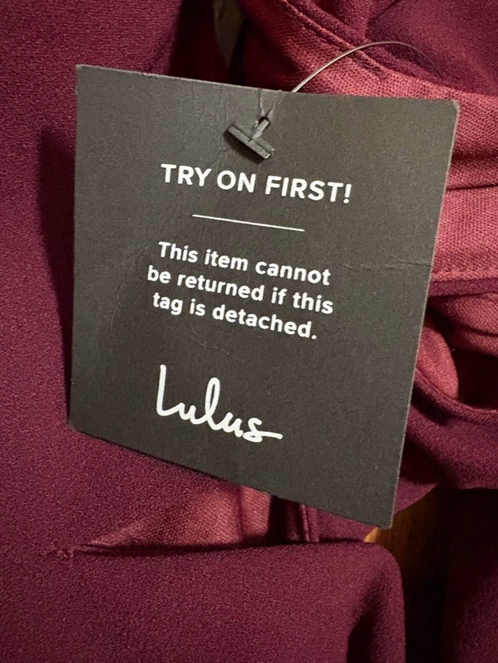 Lulus One-Shoulder Burgundy Women’s Dress - Picture 4 of 4